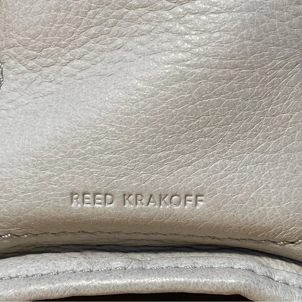 Reed Krakoff Gray Napa Pebbled Leather Satchel | Luxury Crossbody Bag